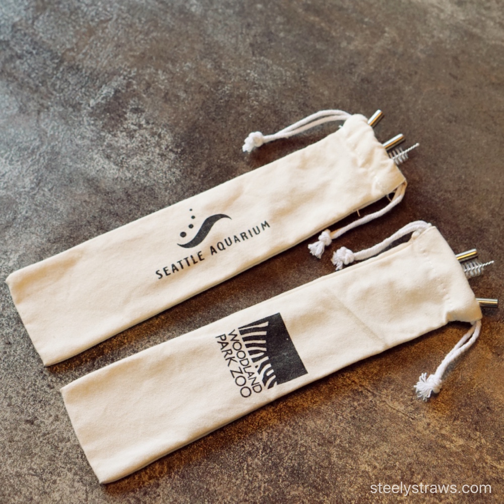 Download Reusable 3 Piece Straw Set In Cotton Pouch Custom Printed On Sale Now Steelys Drinkware