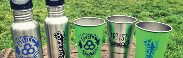 stainless steel bonnaroo & steelys cups and bottles