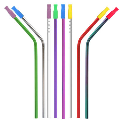 Reusable Silicone Tips for Stainless Steel Straws